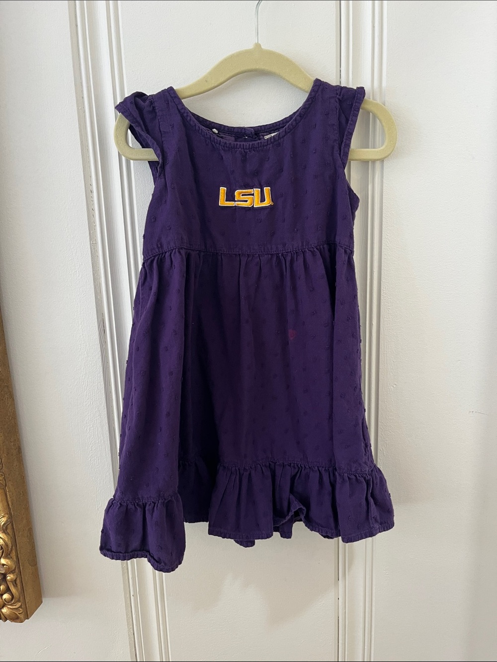 Girls LSU purple dress size 3T GARB Team branch